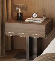 Nouvelle table de chevet en bois massif avec 2 tiroirs, style élégant et luxueux, meuble de rangement pour la maison, style simple