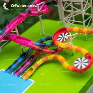 Water Park Equipment 3D Model Fiberglass Water Slide Amusement Park Products