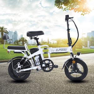 <strong>14</strong>-inch Ebike Electric Folding Bike 350W 48V Electric City Bike Folding Bicycle Electric <strong>Fat</strong> Tire E Bike - Product Image 2