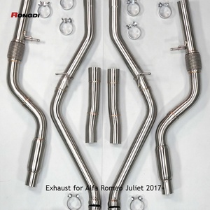 ท่อไอเสีย Alfa Romeo Giulia/Stelvio Quadrifoglio 2.9TT Ss304 Catback พร้อมวาล์วควบคุมเสียงเชื่อมแบบ TIG ผิวขัดเงา รับประกัน 5 ปี - Product Image 3