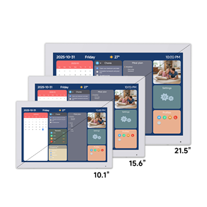 Cadre photo intelligent 21,5 pouces neuf avec calendrier, écran tactile HD 1080P, prise en charge MP3, vidéo et Wi-Fi sans fil – Vente en gros usine - Product Image 4
