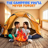 Accessoires de flamme de feu de camp gonflables en PVC écologique de 23,6 pouces, étanches, pour décoration de fête de camping, intérieur et extérieur, pour la nuit