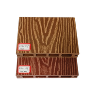 Planche de terrasse extérieure en composite WPC contemporaine - Résistante à l'humidité, antidérapante, imperméable, anti-termites, surface gaufrée 3D, système de clic AOLO