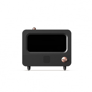 Desktop Humidifier Aromatherapy Fireplace Mechanical Operation USB Plug-In Quiet Burn-Out Proof <b>Square</b> Design Black White - Product Image 1