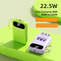 Batterie externe en plastique à charge ultra-rapide 225W, 20 000 mAh, batterie au lithium polymère ternaire, livrée avec quatre câbles, certifiée 3C, portable