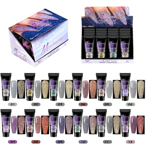 Set de 12 Colores de Esmalte de <span class=keywords><strong>Uñas</strong></span> con Lentejuelas, Gel UV de 15ml, Gel de Construcción Rápida, Kit de Gel Acrílico <span class=keywords><strong>para</strong></span> Extensión de <span class=keywords><strong>Uñas</strong></span>, <span class=keywords><strong>Pegamento</strong></span> <span class=keywords><strong>para</strong></span> Arte de <span class=keywords><strong>Uñas</strong></span> - Product Image 1