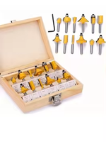12 pièces 8mm tige bois routeur Bit ensemble fraise outils pour sculpture coupe gravure projets de travail du bois