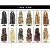 Großhandel Französisch Curl Loose Wavy Hair Braids Ombre Soft Pony Style 22 Zoll 150g Spanisch Französisch Curls Braids Haar verlängerungen