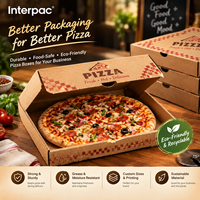 Boîte à pizza en carton ondulé épaisse et robuste avec logo personnalisé, boîte à emporter jetable, emballage alimentaire recyclable