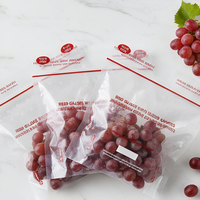 Sac gonflable d'emballage de raisin en plastique personnalisé sac en plastique debout en forme de fruit de raisin cerise refermable sac en plastique Ziplock sac de guichet supérieur