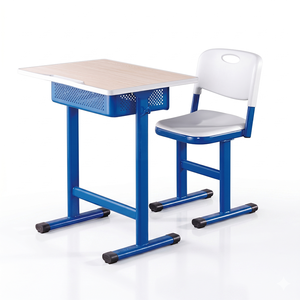 Modern Metal Primary School Adjustable Single Seat Desk and <b>Chair</b> Set With Drawer PT-0403 PT-0403 - Product Image 1