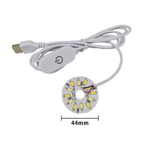 Lampu buku meja LED USB 1.5M, lampu dengan 3 warna 3W 10W saklar sentuh dapat diredupkan ukuran Mini untuk kamar tidur membaca atau lampu malam - Product Image 5