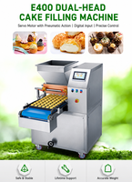 Machine à garnir les gâteaux à double tête E400, déposeuse automatique de cupcakes, machine à injecter la pâte servo-électrique pour boulangerie