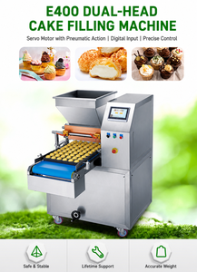 Macchina Commerciale E400 a Doppia Testa per Riempimento Torte, Dosatore Automatico di Cupcake con Servoazionamento, Macchina per Iniezione di <span class=keywords><strong>Pasticceria</strong></span> per Panifici - Product Image 2