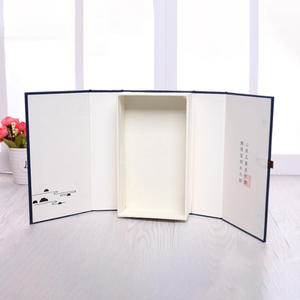 Caja de Regalo Personalizable en Forma de Libro, Color Azul Celeste, Impresión Offset de 157 g/m², Impresión de Logotipo, Caja de Cartón con Empaque Fijo - Product Image 1