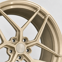 Jantes monobloc en alliage d'aluminium forgé, 1 pièce, à cinq branches, revêtement poudré, pour berlines, SUV et coupés de luxe, ajustement personnalisé