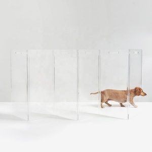 Barrière pour animaux de compagnie DIDUO en acrylique transparent Zig Zag DDT-B010 - Product Image 2