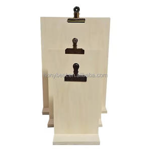 Support de rangement en bois vintage personnalisé A3 A4 A5, taille lettre, planchettes à presse-papiers, contreplaqué, menu, liste de prix, panneau d'affichage, porte-enseigne - Product Image 2