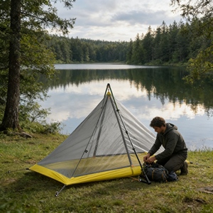 Tente pyramidale tout temps avec une circulation efficace de la chaleur pour un abri chaud et sec pendant les aventures de <span class=keywords><strong>camping</strong></span> hivernal - Product Image 2