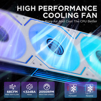 Ventilateur de refroidissement pour boîtier d'ordinateur Asiahorse ARGB 120 mm à roulement hydraulique haute performance, compatible avec les systèmes Lian Li, conçu pour les configurations de PC de jeu personnalisées