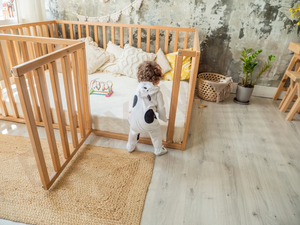 Parc de jeu portable moderne en bois pour bébés et enfants, clôture de sécurité intérieure pour tout-petits, aire de jeu sécurisée pour hôpitaux - Product Image 2