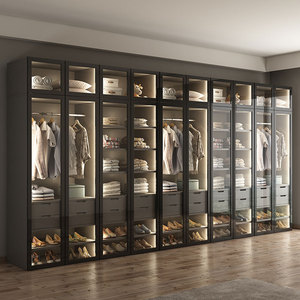 <strong>Flat</strong> <strong>Pack</strong> Simple Bedroom Glass Door <strong>Wardrobe</strong> - Product Image 2