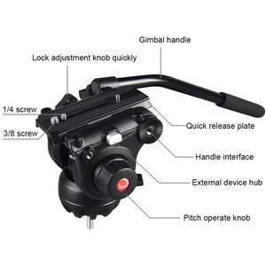 PULUZ Trépied Professionnel Robuste en Alliage d'Aluminium de 1,6 m avec Tête Fluide <span class=keywords><strong>pour</strong></span> Caméscope, Appareil Photo <span class=keywords><strong>Reflex</strong></span> Numérique / Hybride - Product Image 3