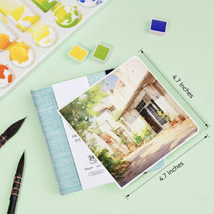 Carnet d'aquarelle à paillettes 300 g/m², pressé à chaud, sans acide, format carré, <span class=keywords><strong>pour</strong></span> artistes, adultes et étudiants - Product Image 4