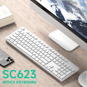 SC623可定制白色无线键盘和鼠标套装静音，符合人体工程学 - Product Image 6