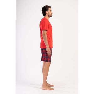 Ensemble short et t-shirt à manches courtes pour homme, style vintage, col rond, décontracté chic, avec poches, respirant et motif imprimé thermique - Product Image 2