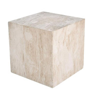 Table en travertin de plinthe de taille personnalisée au design moderne et simple pour la console de la maison Table basse en marbre Table d'appoint en marbre