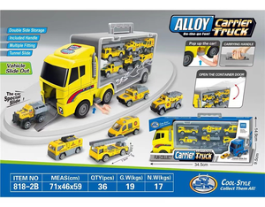 Zhiqu giocattoli commercio estero portatile lega contenitore di stoccaggio <span class=keywords><strong>Pre</strong></span>-costruito modello di ingegneria Set di auto per i ragazzi per gli <span class=keywords><strong>hobby</strong></span> dei bambini - Product Image 3