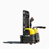Gerbeur électrique autoporté Worui CDD-ZJSTS 2 tonnes, mât 4000 mm, batterie plomb-acide 48V, pneus polyuréthane, propulsion arrière, usage intérieur, 4 km/h
