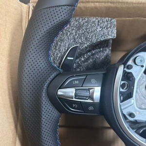 Volante de Cuero para Automóviles <span class=keywords><strong>BMW</strong></span> Serie 3 y Serie 5, para M3 M4 <span class=keywords><strong>M5</strong></span> M6 F30 F10 F15 F36 F01 F20 F22 F25 F31 F32 E70 E71 E90 X3 X5 - Product Image 3