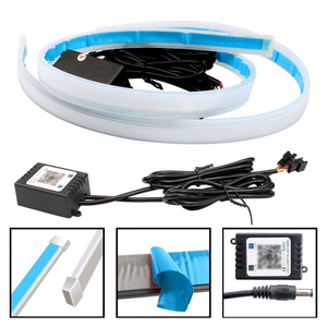 RGB <span class=keywords><strong>LED</strong></span> Xe Ban Ngày Chạy Đèn <span class=keywords><strong>DRL</strong></span> 12V Ứng Dụng Điều Khiển Chảy Lần Lượt Dải Tín Hiệu Không Thấm Nước Linh Hoạt Đèn Pha Trang Trí Đèn - Product Image 5