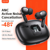 QERE E60 Peredam Kebisingan Aktif TWS Sport Headset Gaming Bluetooth Earbuds Nirkabel Headphone Earphone