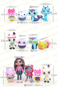 Accesorio <span class=keywords><strong>de</strong></span> <span class=keywords><strong>Casa</strong></span> <span class=keywords><strong>de</strong></span> <span class=keywords><strong>Muñecas</strong></span> con Diseño <span class=keywords><strong>de</strong></span> Gato Kawaii, Figura <span class=keywords><strong>de</strong></span> Animal en Miniatura, Adorno para Cupcakes, Artículos para Fiestas - Product Image 2