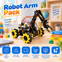 Kit de démarrage de robot intelligent STEM DIY programmable ESP32 4WD Mecanum avec bras robotique et mouvement omnidirectionnel à 360° pour l'éducation