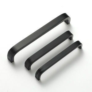 Hot Sale <b>Black</b> Bridge <b>Handle</b> Aluminum Cabinet Drawer Hidden <b>Handle</b> Cabinet Pulls and Knobs for <b>Kitchen</b> Bedroom - Product Image 3