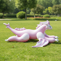 Dragon gonflable, dragon gonflable rose en PVC souple 0,4 mm