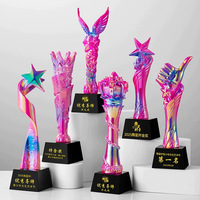 Trophée de danse créatif et écologique en résine cristalline, haut de gamme, imprimé UV personnalisé pour les concours de danse classique et de danse latine pour enfants