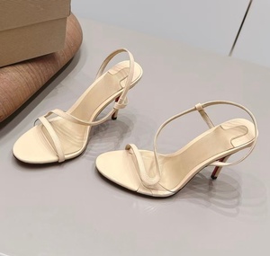 High-end brand glossy leather round-toe ankle strap <b>low</b>-<b>heeled</b> <b>sandals</b> for summer outerwear, elegant fashion shoes - Product Image 2