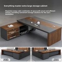 Bureau de direction LBZ-111X, table de bureau simple et moderne en panneau artificiel, ensemble de bureau informatique, bureau de direction haut de gamme de luxe léger