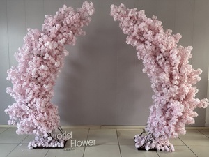 Nouveauté L6 : Arbre à fleurs de cerisier artificiel en soie blanc, rose et rouge, arche de fleurs de cerisier pour décoration de mariage en extérieur et en intérieur - Product Image 5