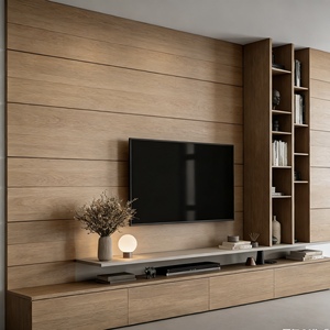 <span class=keywords><strong>Meuble</strong></span> <span class=keywords><strong>TV</strong></span> en bois écologique avec design de panneau moderne, hauteur réglable, compartiments ouverts pour salon, mobilier de maison - Product Image 4