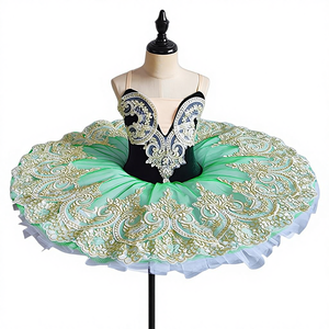 Falda de Ballet Profesional y Vestido Tutú para Niñas y Mujeres, Disfraces de Danza con Lentejuelas Rojas y Blancas para Niñas Pequeñas y Bailarinas de <span class=keywords><strong>Cisne</strong></span> - Product Image 2