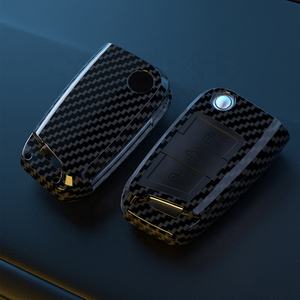 Housse de protection pour clé de voiture 4 boutons en fibre de carbone ABS mat pour Volkswagen VW Golf7 mk7 Seat Ibiza Leon FR 2 Altea Aztec Pour Skoda <span class=keywords><strong>Octavi</strong></span> - Product Image 5