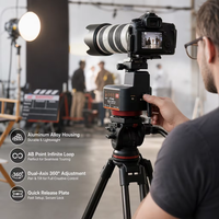 ZIFON PT3000 Kepala Gimbal Kamera Elektrik Berputar Otomatis dengan Kontrol Jarak Jauh, Kepala Tripod Pan Tilt untuk Kamera Mirrorless