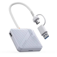 Boîte de Rangement Lecteur USB 3.0 Adaptateur 5-en-1 Câble USB-A Type-C 5 Ports Lecture Simultanée Connecteur Boîte de Rangement Cartes Mémoire SD/TF