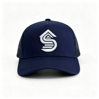 Casquette Trucker Snapback 5 Panneaux Personnalisée de Haute Qualité avec Broderie 3D et Impression en Relief, Style Vintage Unisexe, Toutes Saisons